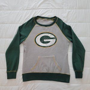 Majestic Green Bay Packers Kangaroo Pocket Crew Neck Sweatshirt Size Medium